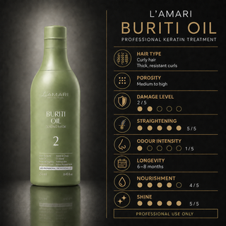 L’amari Buriti Oil application guide for very curly, dry and high-porosity hair