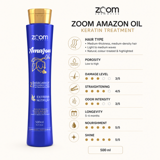 ZOOM Amazon Oil application guide for dry, medium-thickness and high-porosity wavy hair