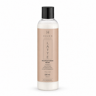 Haven Latte keratin treatment for medium-density, wavy, curly, dry, porous and blonde hair